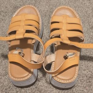 Universal Thread Yellow Wedge Sandals